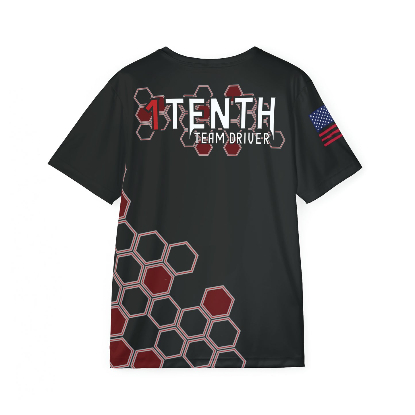 1Tenth Team Driver Red and Black Hex Grid Jersey