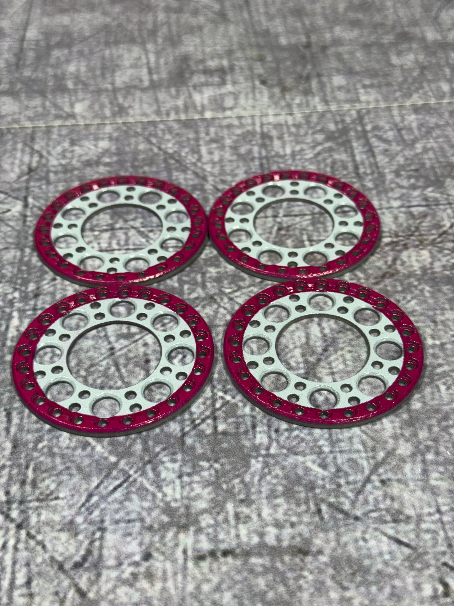 1.9” Pink and White RingHolio beadlock Rings