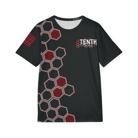 1Tenth Team Driver Red and Black  Hex Grid Jersey