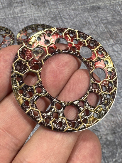 1.9” Red Black and Gold beadlock Rings